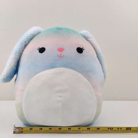 Squishmallow Wu Bunny Rabbit Soft Pastel Rainbow Ombre Easter Plush 12" Inch - Picture 6 of 7